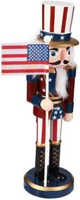 img 2 attached to 🎄 PRETYZOOM Wooden Nutcracker Figurine - Christmas Soldier Ornament for Home Garden Christmas Party Decor