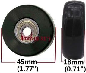 img 3 attached to 🧳 ORO 1 Pair Luggage Wheels Replacement - Choose from 45mm to 90mm Sizes with Durable 8mm Bearings - Ideal for Suitcase, Inline Outdoor Skate, and Caster Board