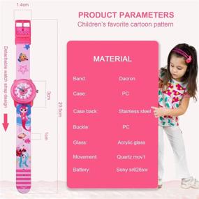 img 1 attached to 🌈 Kids' Waterproof Teaching Watches: Fun and Functional Timepieces for Toddler Girls