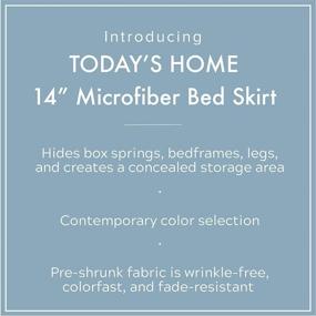 img 2 attached to 🛏️ TodaysHome TOH25014WHIT03 Microfiber Classic Tailored Bed Skirt Dust Ruffle: Queen, White - Elegant and Practical!