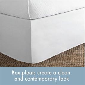 img 1 attached to 🛏️ TodaysHome TOH25014WHIT03 Microfiber Classic Tailored Bed Skirt Dust Ruffle: Queen, White - Elegant and Practical!