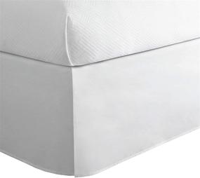 img 4 attached to 🛏️ TodaysHome TOH25014WHIT03 Microfiber Classic Tailored Bed Skirt Dust Ruffle: Queen, White - Elegant and Practical!