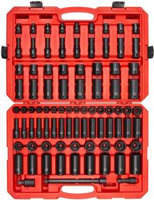 img 4 attached to TEKTON 87-Piece 1/2 Inch Drive 6-Point Impact Socket Set (5/16-1-1/4 in, 8-32 mm) - SID92407: The Ultimate Socket Set for Powerful Impact Applications