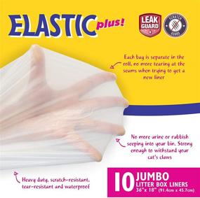 img 3 attached to 🐾 10 ct Fresh Kitty Jumbo Scented Odor Zorb Elastic Litter Pan Box Liners, Easy to Clean, Durable Bags for Cats