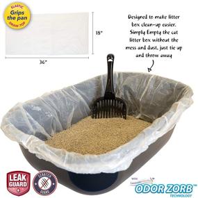 img 2 attached to 🐾 10 ct Fresh Kitty Jumbo Scented Odor Zorb Elastic Litter Pan Box Liners, Easy to Clean, Durable Bags for Cats