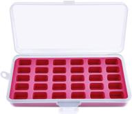 compact red bobbin holder storage case - organize 30 bobbins for brother sewing machine (box only) logo