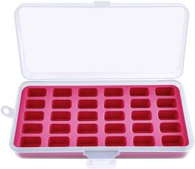 img 4 attached to Compact Red Bobbin Holder Storage Case - Organize 30 Bobbins for Brother Sewing Machine (Box Only)