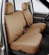 🛡️ protective polycotton tan seat cover for ford f-150 models - covercraft ss3418pctn front row custom fit seatsaver logo