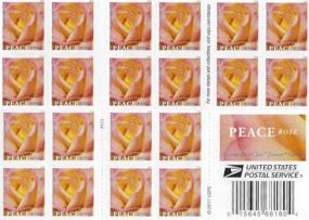 img 1 attached to Peace Rose Forever USPS Stamp (1 Booklet, 20 Stamps) Scott 5260