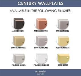 img 1 attached to Amerelle 163RDB Century Wallplate, Single Rocker, Steel, Aged Bronze Finish, 1-Pack