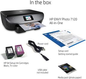 img 1 attached to HP Envy Photo 7120 Alexa-Compatible Wireless All-in-One Printer (Z3M37A)