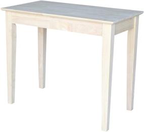 img 1 attached to Unfinished International Concepts Writing Table: Stylish and Versatile