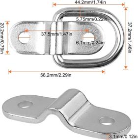 img 3 attached to 🔒 15-пакет LANIAKEA Прочные кольца D для крепления на прицепах, грузовиках, грузах, домах-прицепах, квадроциклах, каяках, фургонах и мотоциклах.