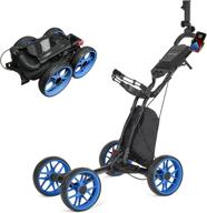 🏌️ win.max golf push cart with foot brake, stylish scorecard holder, detachable umbrella holder - easy to fold and maneuver 3 wheel caddy cart for golfers logo