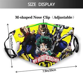 img 2 attached to 🎭 5PCS Anime Face Mouth Cover Set - Reusable with 10 Fi-Lters and Adjustable Elastic Straps for Men, Women, and Adults