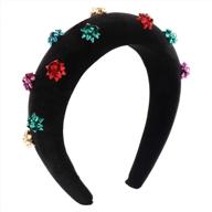 hzeyn christmas headband velvet holiday logo