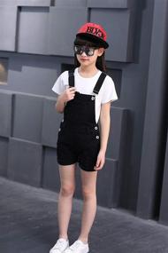 img 1 attached to Stylish and Comfortable Overalls Jumpsuits for Girls: Casual Boyfriend Romper Girls' Clothing