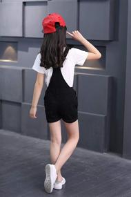 img 3 attached to Stylish and Comfortable Overalls Jumpsuits for Girls: Casual Boyfriend Romper Girls' Clothing