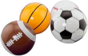 img 2 attached to ⚽ Adorox Pack of 4, 5-inch Sports Balls with Inflatable Pump (Soccer, Basketball, Baseball, and Football)