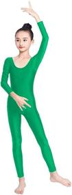 img 1 attached to 👗 Long Sleeve Dance Unitard Bodysuits for Girls and Kids by OVIGILY