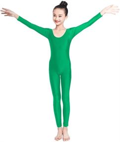 img 2 attached to 👗 Long Sleeve Dance Unitard Bodysuits for Girls and Kids by OVIGILY