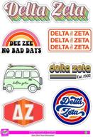 delta zeta sticker sheet retro logo