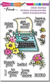 img 1 attached to STAMPENDOUS Floral Typewriter Perfectly Clear