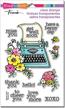 stampendous floral typewriter perfectly clear logo