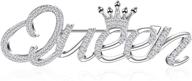 rofarso queen crown brooch pins - women's girls party fashion feminist rhinestone crystal lapel pin accessories logo