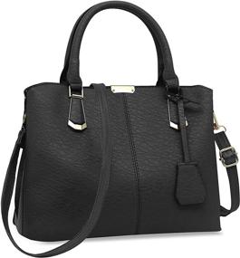 img 4 attached to Pahajim Leather Satchel Shoulder Women's Handbags & Wallets - Stylish Satchels for Fashionable Ladies