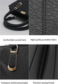 img 3 attached to Pahajim Leather Satchel Shoulder Women's Handbags & Wallets - Stylish Satchels for Fashionable Ladies