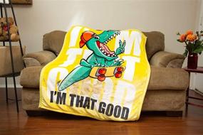 img 2 attached to 🦖 LUSH HOME Kids T-Rex Double Ply Throw Blanket 40 x 50 Inches - Soft and Cozy!