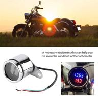 2-in-1 waterproof motorcycle led digital tachometer & voltmeter: metal odometer speedometer logo