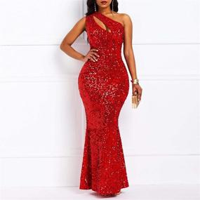 img 3 attached to Sparkling Style: VERWIN Sequins Fashion Sleeveless Oblique Women's Clothing Unleashed