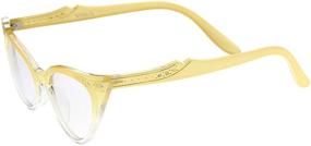 img 2 attached to Womens Rhinestone Embellished Glasses Yellow