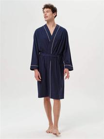 img 2 attached to SIORO Cotton Bathrobe: Lightweight & Pocketed Perfection