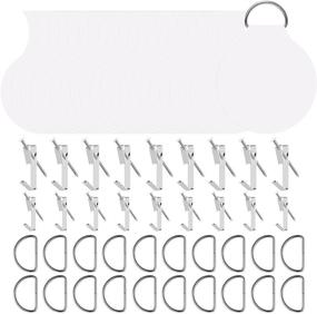 img 3 attached to Versatile Plate Hanger Set: 20 Pack of 3.2 Inch Transparent Adhesive Plate Hangers with Bonus Silver Picture Hangers