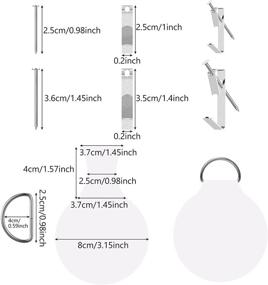 img 2 attached to Versatile Plate Hanger Set: 20 Pack of 3.2 Inch Transparent Adhesive Plate Hangers with Bonus Silver Picture Hangers