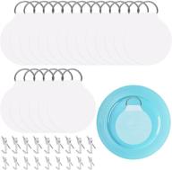 versatile plate hanger set: 20 pack of 3.2 inch transparent adhesive plate hangers with bonus silver picture hangers logo