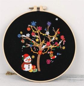 img 3 attached to Louise Maelys Christmas Embroidery Kit: Winter Snow Tree Pattern Cross Stitch Set for Easy Home Decorations