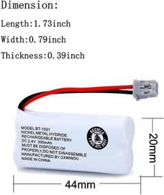 img 1 attached to 🔋 BT-1021 OXWINOU 2.4V 300mAh Cordless Phone Battery Compatible with Uniden 6.0 BT-1016 BT-1008 BT-1025 BBTG0847001 BBTG0798001 Empire CPH-515B Phone Battery (4-Pack)