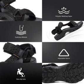 img 1 attached to Women's Sport Sandals: Open Toe Strap, Anti-skidding Water Sandals for Outdoor Activities and Beach Comfort