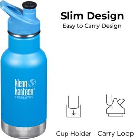 img 1 attached to 🥤 Klean Kanteen Insulated Kid Classic Bottle 12oz - Stay Hydrated on the Go with this Fun and Durable Bottle!