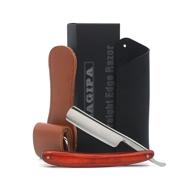 🪒 lagipa straight razor shaving kit for men: vintage straight edge razor with strop & case, barber's classic blade, japanese carbon steel, wood handle - shave ready logo