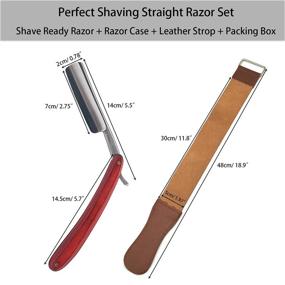 img 3 attached to 🪒 LAGIPA Straight Razor Shaving Kit for Men: Vintage Straight Edge Razor with Strop & Case, Barber's Classic Blade, Japanese Carbon Steel, Wood Handle - Shave Ready