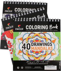 img 4 attached to 🎨 Adult Coloring Books Set: Animals, Flowers & Mandala - 3 Packs of 40 Detachable Sheets (8.2 x 9.4 Inches) - Art Supplies for Art Therapy, Anxiety & Stress Relief