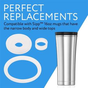 img 3 attached to 🔒 High-Quality Replacement Gaskets/Seals for Thermos Sipp (TM) 16oz Travel Tumbler/Mug - BPA-/Phthalate-/Latex-Free - 2 Full Replacements Per Kit by Impresa Products