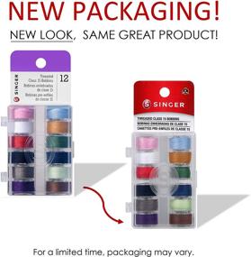 img 1 attached to SINGER 21495 Class 15 Transparent Threaded Bobbins, Assorted Colors Pack of 12