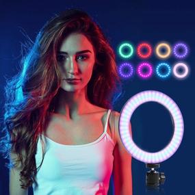 img 2 attached to 💡 EEIEER Ring Lights: 6'' Mini RGB Ring Light with Adjustable Stand - Videos, Makeup, Youtube & More!