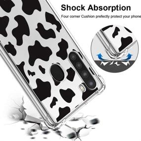 img 3 attached to Stylish and Protective KANGHAR Samsung Galaxy A21 Case Cow Printing Black Cute Pattern Clear Cover-6.5inch